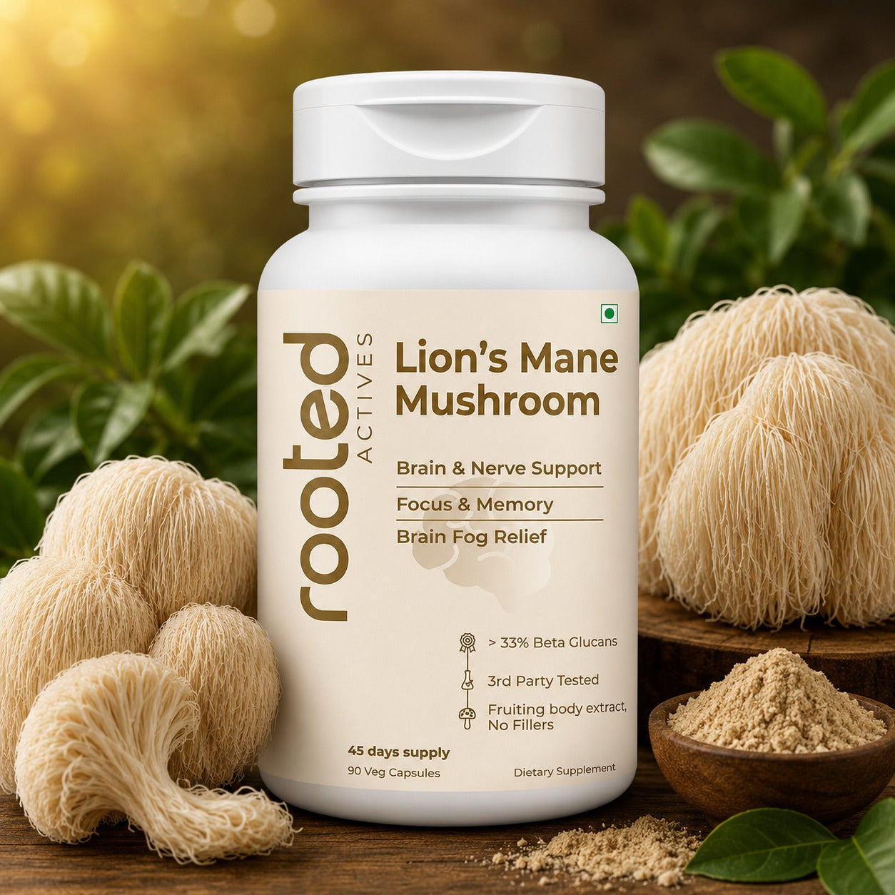 Lion's Mane Mushroom Extract Capsules 90 Capsules