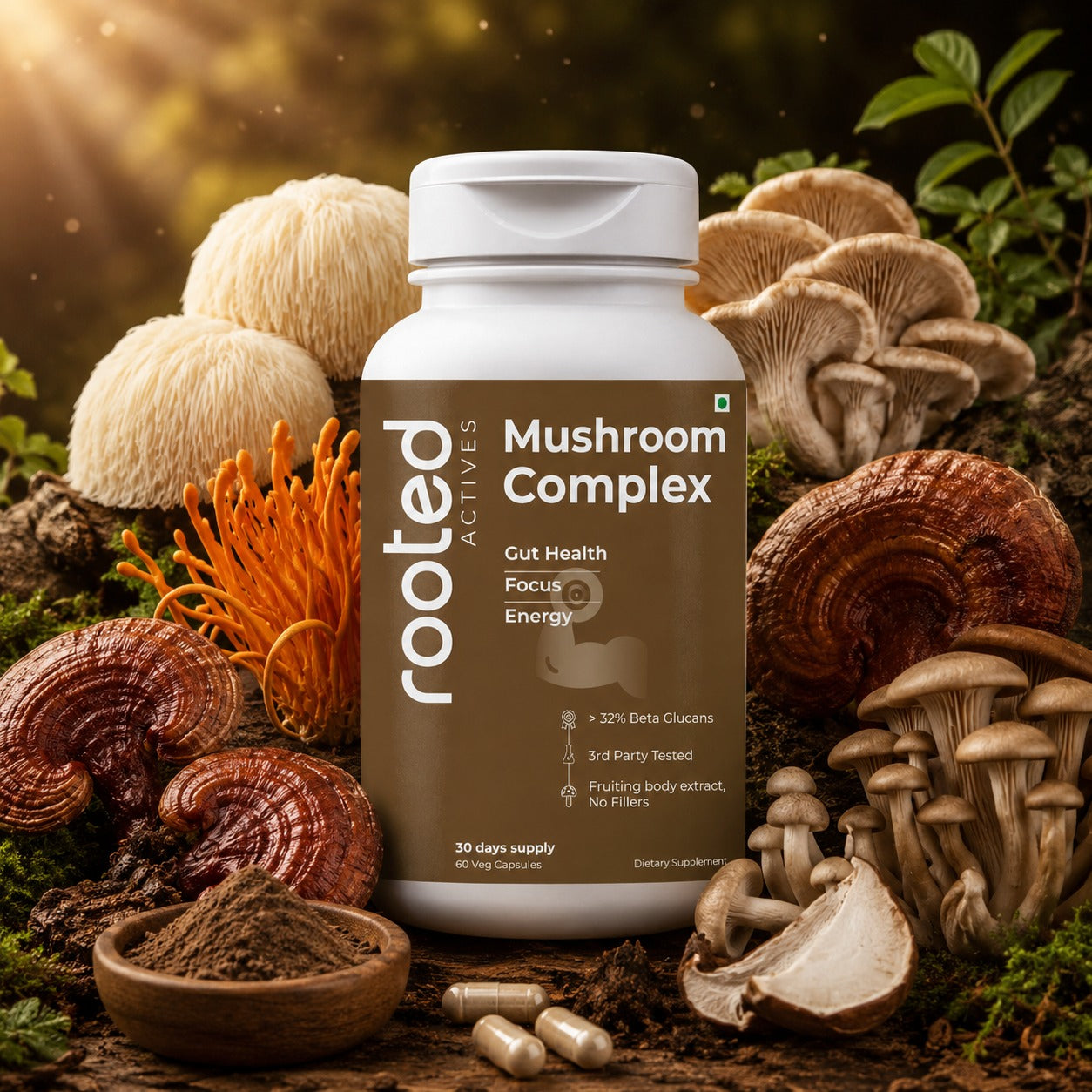 Organic 7-Mushroom Complex Capsule